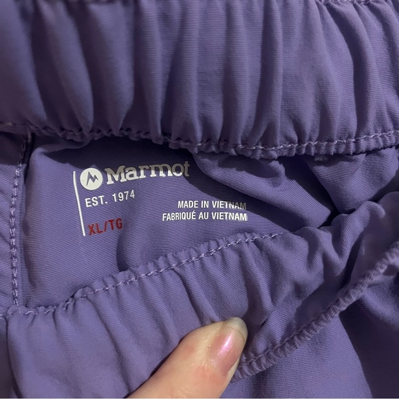 Marmot Women's Purple Athletic Shorts XL New Pull on side pockets drawstring - Picture 5 of 12